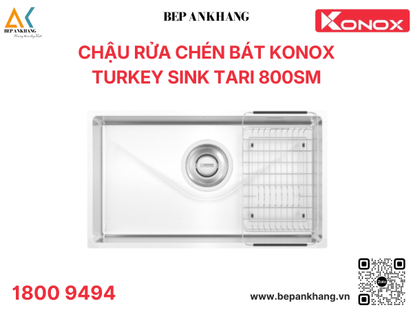 Chậu rửa bát 1 hố phong cách Nhật bề mặt mịn Tari 800SM